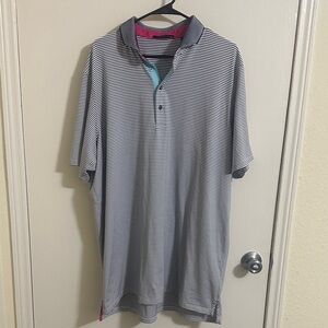 EUC Greyson Men’s Striped Short Sleeve Polo XXL
